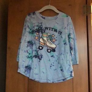 Girls long sleeve tie dye top